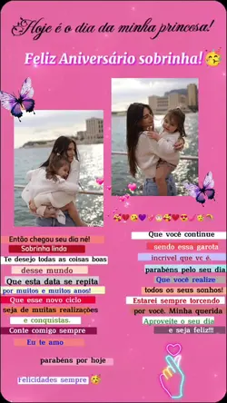parabéns sobrinha 