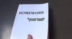 Homework meme