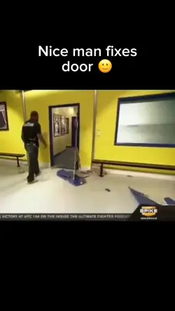 Nice man fixes door