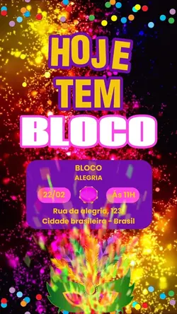 HOJE TEM BLOCO 🎭