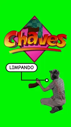Chaves limpando