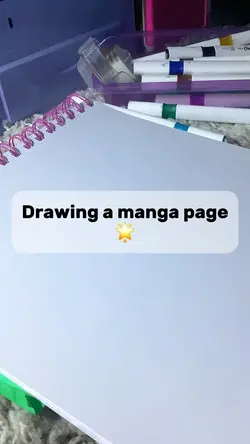Drawing a manga page