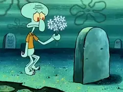 Squidward grave meme