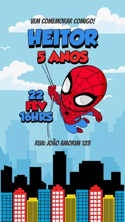 CONVITE HOMEM ARANHA