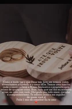 1 ano de casados 