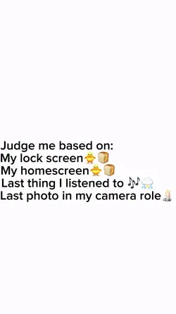 Judge me based on: 