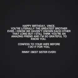 HB, Vince . <3