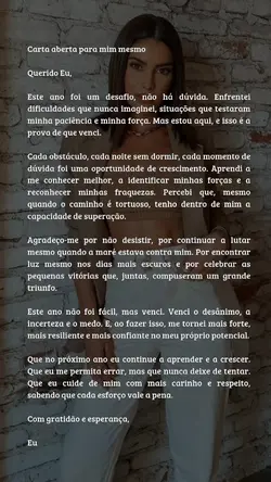 CARTA ABERTA A MIM..