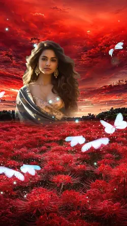 Red magic lily