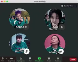 zoom call. 