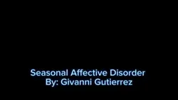Seasonal depressio