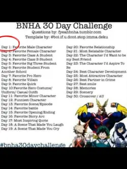 30 day mha challenge