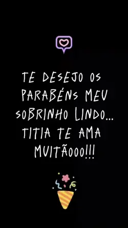 Niver sobrinho