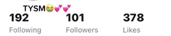 TYSM ILY 😘 