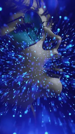 Blue particles