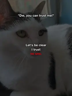 I trust no one..
