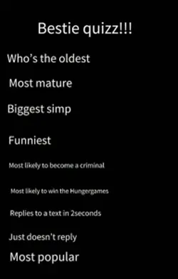 Bestie quiz 