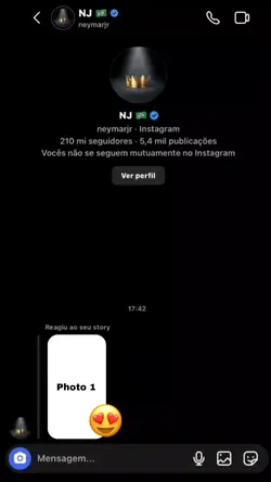 mensagem dm neymar