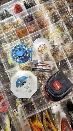 Set up fishing reel 
