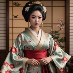 Asian woman template
