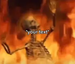 Burning skeleton