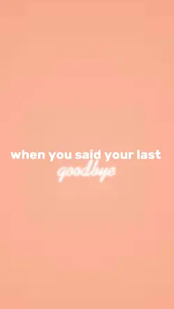 your last goodbye