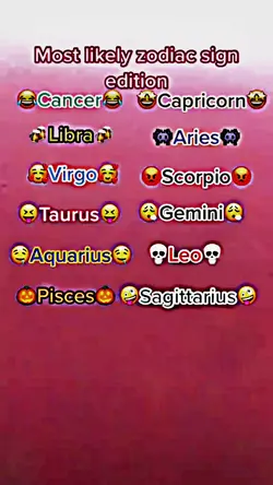 MOST LIKELY ZODIAC 