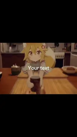 Anime girl gives tea