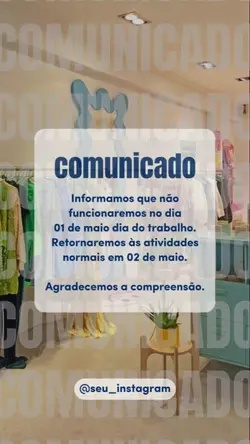 Feriado|Comunicado