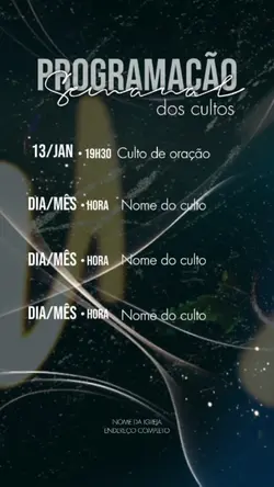 Programação Cultos