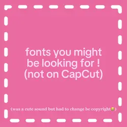 fonts you might nee