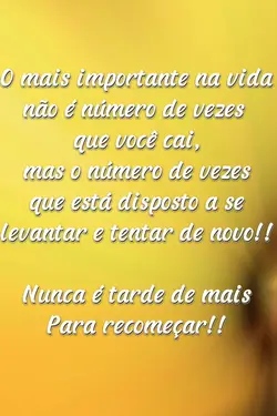 Nunca é tarde 💥