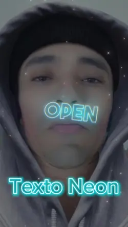 Texto com foto neon 