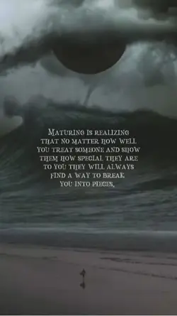 Maturing is realizin