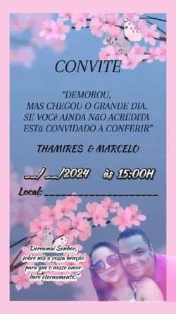 convite de casamento