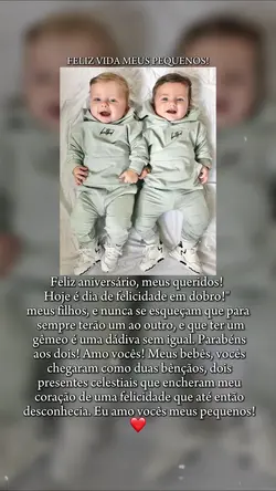 Parabéns gêmeos 