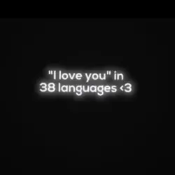 I love you
