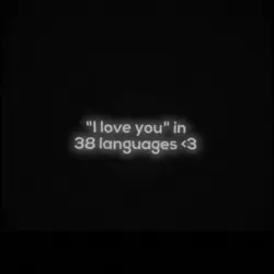 I love you