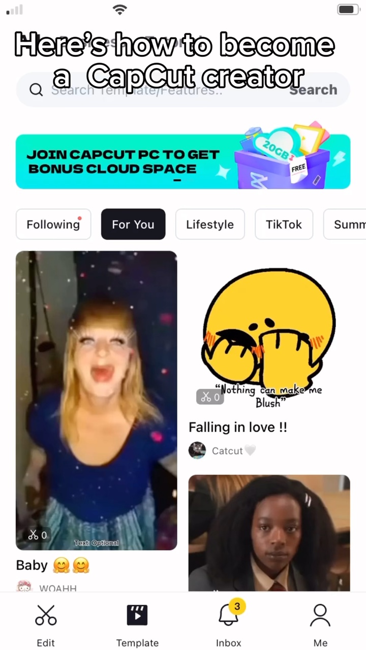 capcut template cover