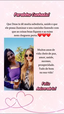 Parabéns Cunhada