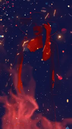 Red sparkles effects