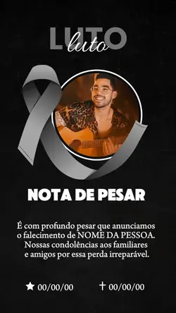 Nota de pesar luto