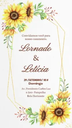 convite de casamento