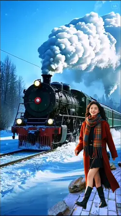 The departing train