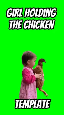 Girl holding chicken