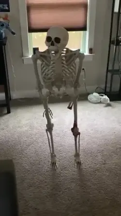 falling skeleton