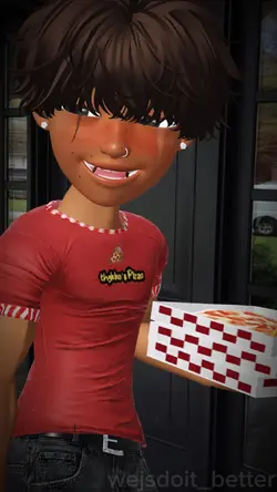 Delivering pizza 