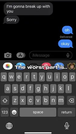 We broke up ://