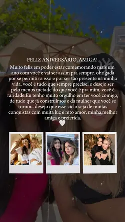 Parabéns amiga