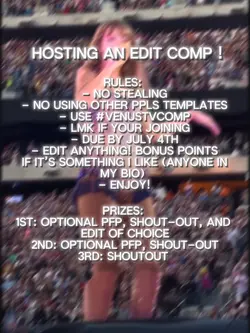 Hosting an edit comp